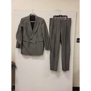 Sovereign Barry Mens Suit Gray Striped Blazer Pants 2 Piece USA Tailored Regular